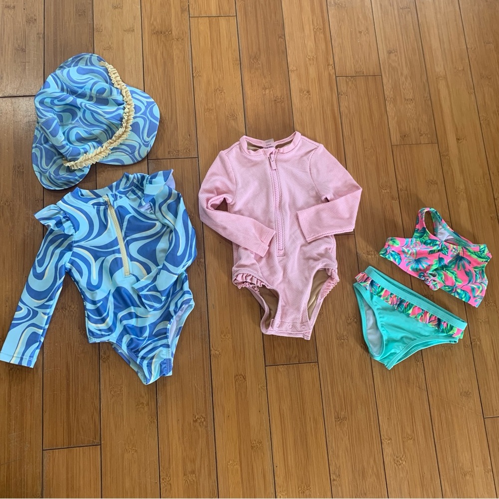 Baby girl Swim Rashguard bundle